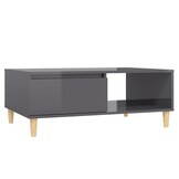 vidaXL Salontafel Hoogglans Grijs - 50% Korting!