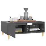 vidaXL Salontafel Hoogglans Grijs - 50% Korting!