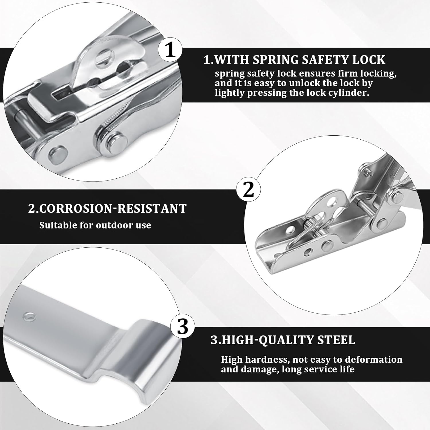 2x Excentrische Sluitingen met Beveiliging (210mm) - 34% Korting!