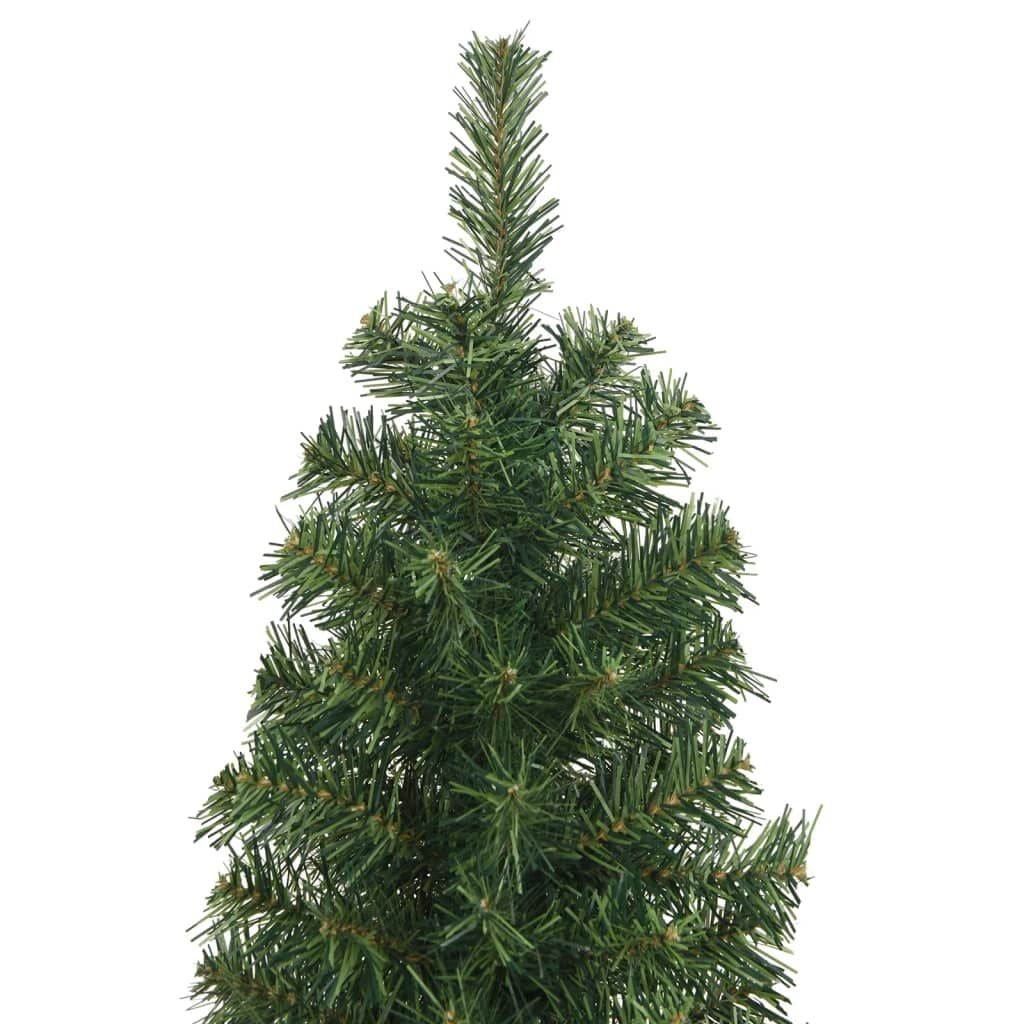 vidaXL Kunstkerstboom met standaard smal 180 cm PVC groen