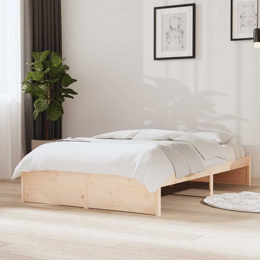 vidaXL Bedframe zonder matras massief hout 120x200 cm
