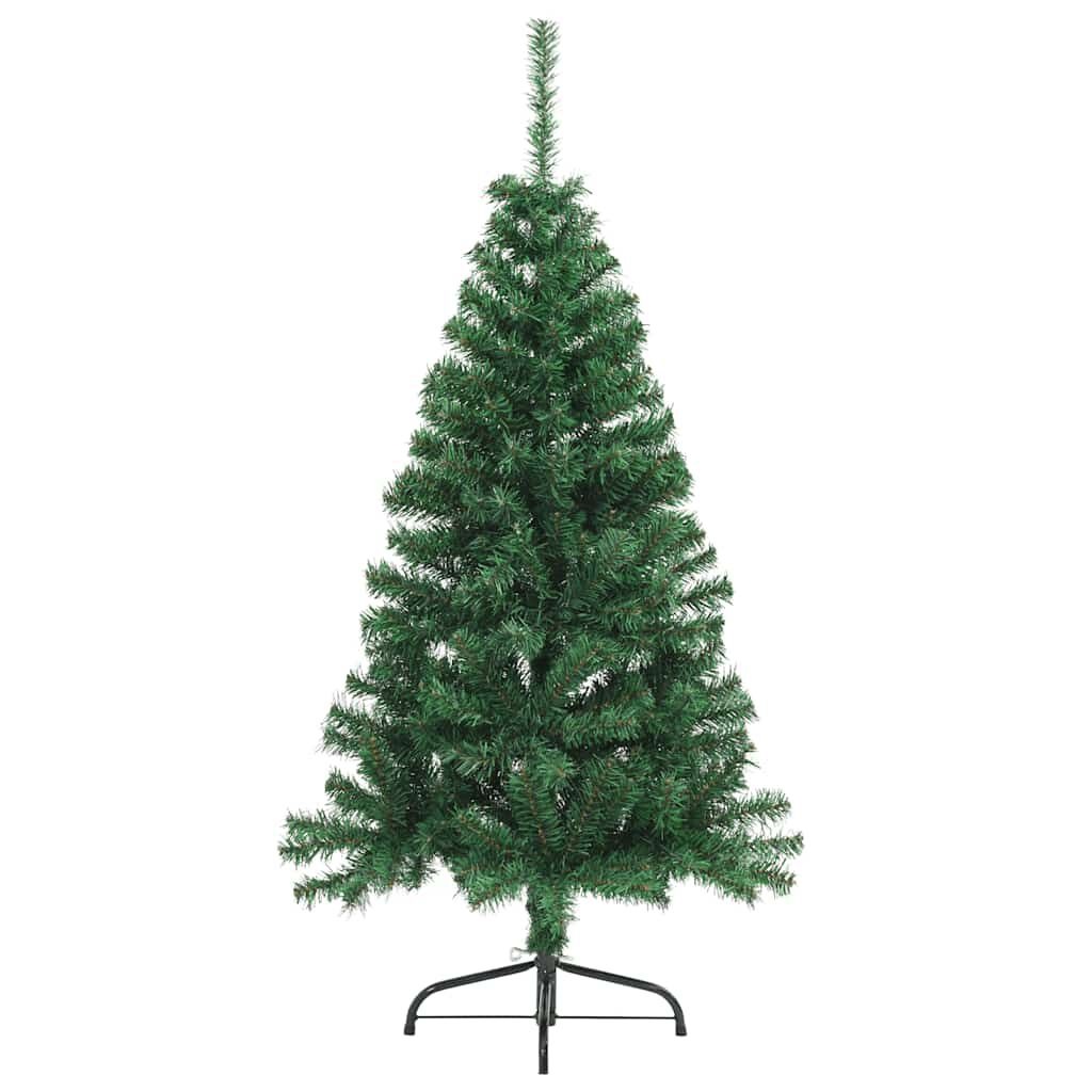 vidaXL Kunstkerstboom met standaard half 150 cm PVC groen
