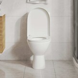 vidaXL Toiletbril soft-close met quick-release ontwerp vierkant wit