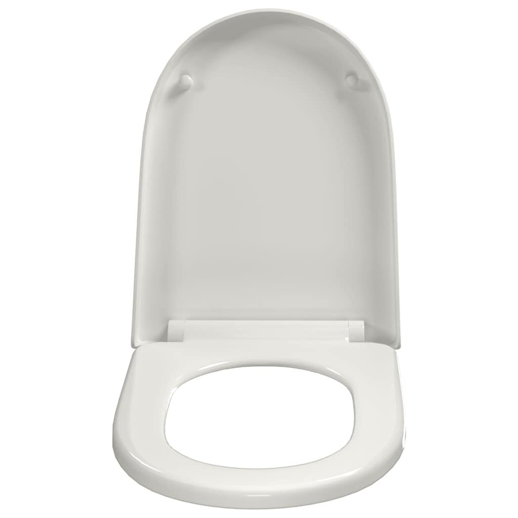 vidaXL Toiletbril soft-close met quick-release ontwerp vierkant wit
