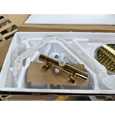 Regendoucheset - met thermostaatkraan - 25 cm - goud