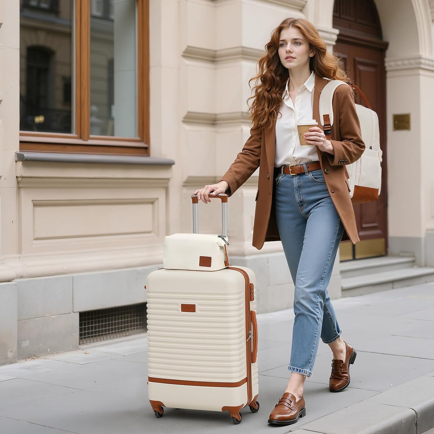 COOLIFE Koffer & Reisrugzak Set (Middelgroot) - 16% Korting