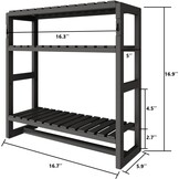Bamworld Bamboe Badkamerrek 3-Laags Zwart - 50% Korting!