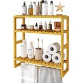 Bamworld Bamboe Badkamerrek 3-Laags Zwart - 50% Korting!