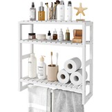 Bamworld Bamboe Badkamerrek 3-Laags Zwart - 50% Korting!