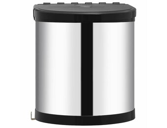 vidaXL Inbouw Keukenvuilnisbak 12L RVS - 48% Korting!