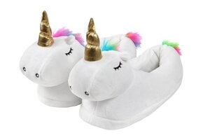 Eenhoorn Pantoffels Wit - One Size (36-41) - 51% Korting!