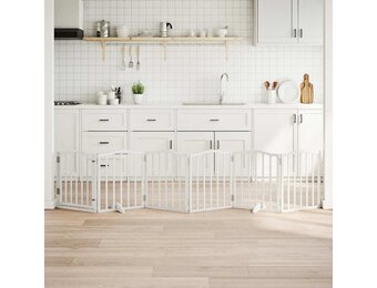 vidaXL Hondenhek Inklapbaar 300cm Hout Wit (39% Korting)