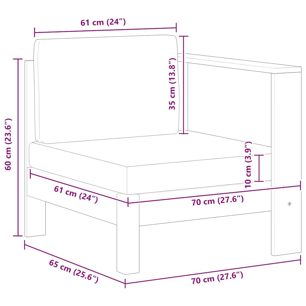 Retourtje Middenbank Acaciahout Crèmewit - 42% Korting!