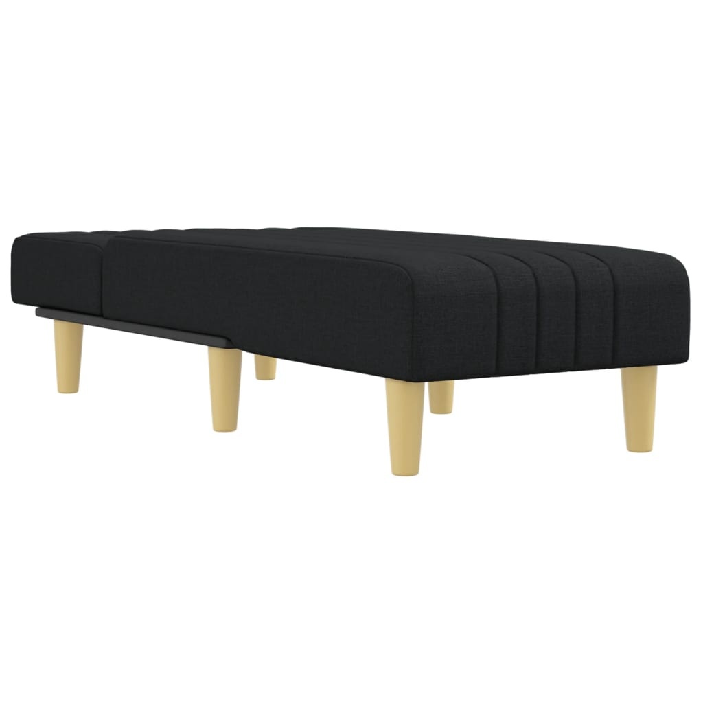 VidaXL Chaise Longue Stof Zwart - 58% Korting