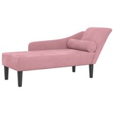 VidaXL Fluwelen Chaise Longue Roze - 58% Korting!