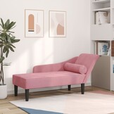 VidaXL Fluwelen Chaise Longue Roze - 58% Korting!