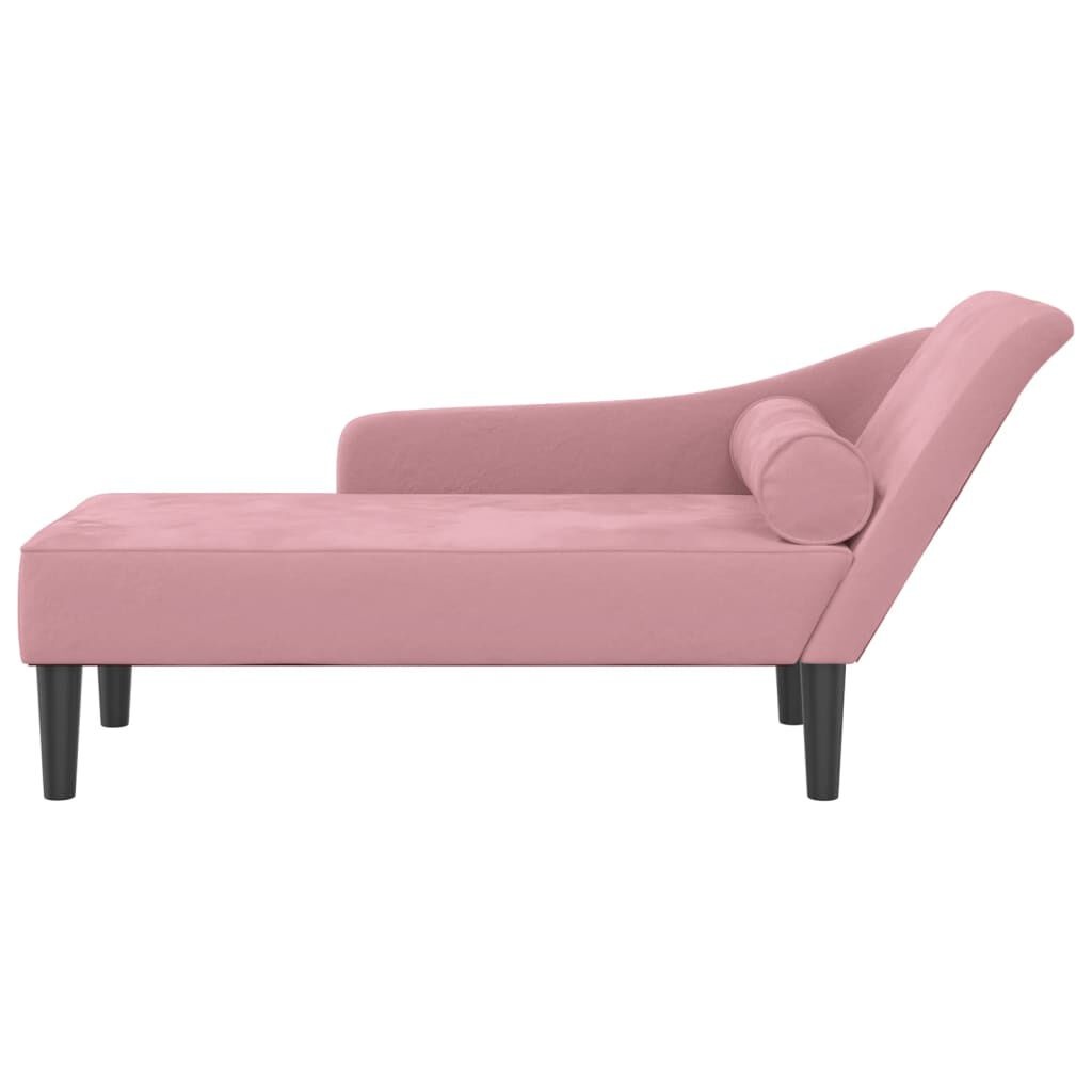 VidaXL Fluwelen Chaise Longue Roze - 58% Korting!