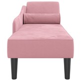 VidaXL Fluwelen Chaise Longue Roze - 58% Korting!