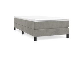 vidaXL Fluweel Bedframe Lichtgrijs (80x200cm) - 50% Korting
