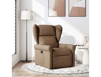vidaXL Fauteuil Verstelbaar Stof Bruin - 41% Korting!