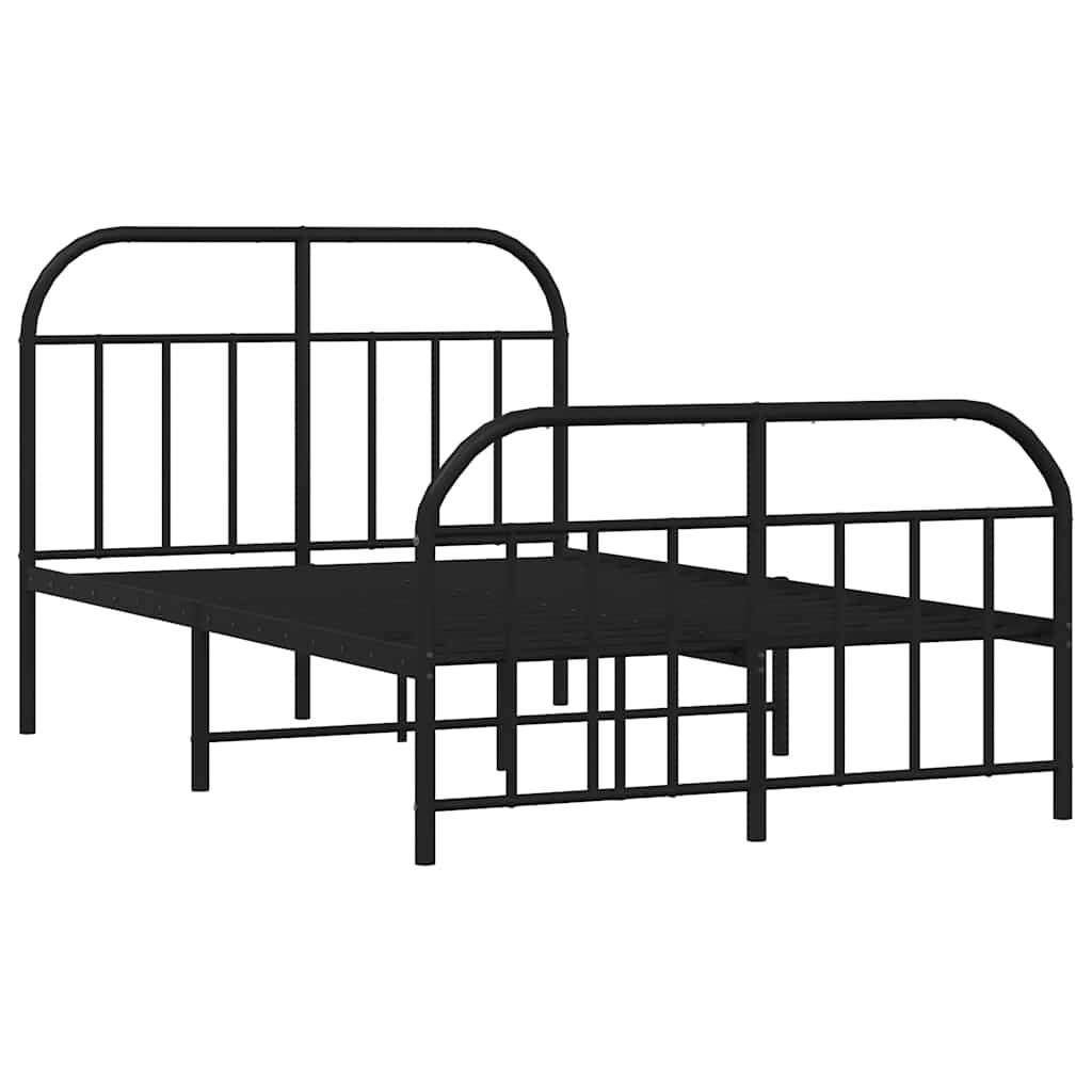 vidaXL Bedframe Metaal Zwart 120x200 cm - 62% Korting!