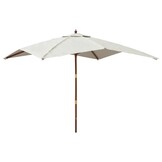 vidaXL Parasol Hout 300x300cm Zandkleurig - 39% Korting!
