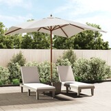 vidaXL Parasol Hout 300x300cm Zandkleurig - 39% Korting!
