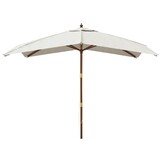 vidaXL Parasol Hout 300x300cm Zandkleurig - 39% Korting!