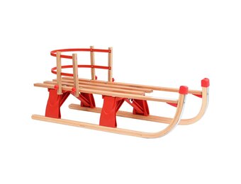 vidaXL Sneeuwslee met Rugleuning - Inklapbaar Hout - 40% Korting