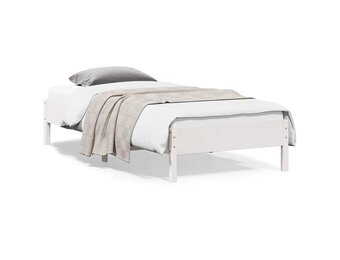 VidaXL Bedframe Grenenhout Wit 140x200 cm - 45% Korting