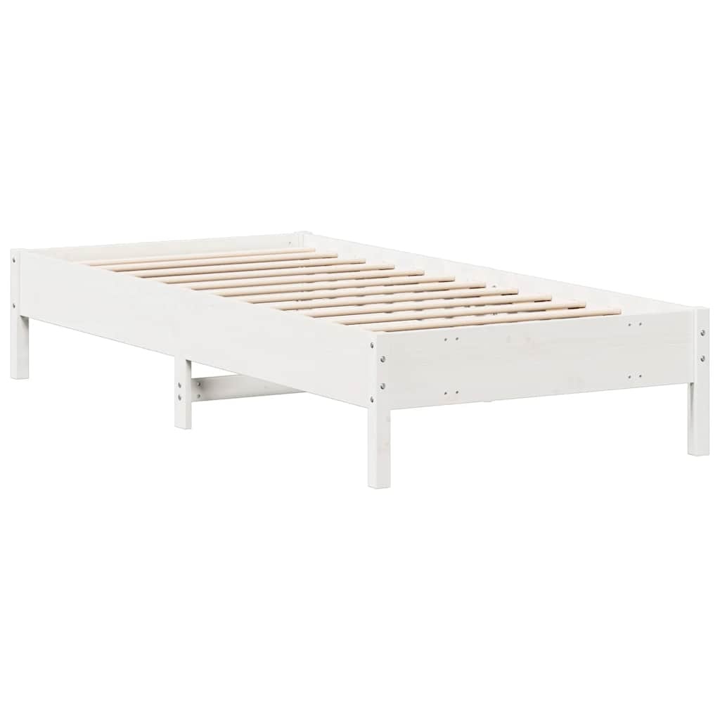VidaXL Bedframe Grenenhout Wit 140x200 cm - 45% Korting
