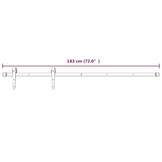 vidaXL Schuifdeurbeslag 183cm Wit - 44% Korting