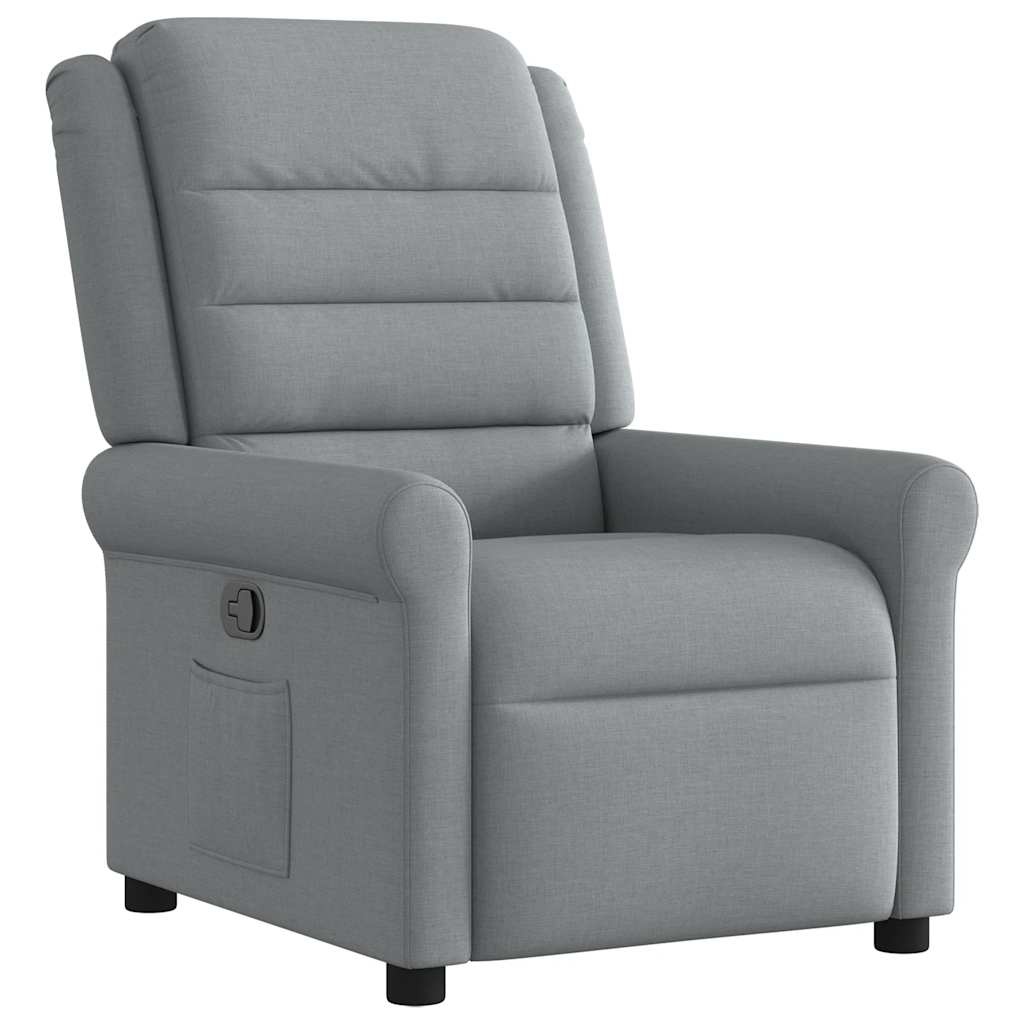 vidaXL Fauteuil Verstelbaar Stof Lichtgrijs - 73% Korting!