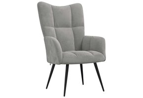 VidaXL Relaxstoel Fluweel Lichtgrijs - 66% Korting!