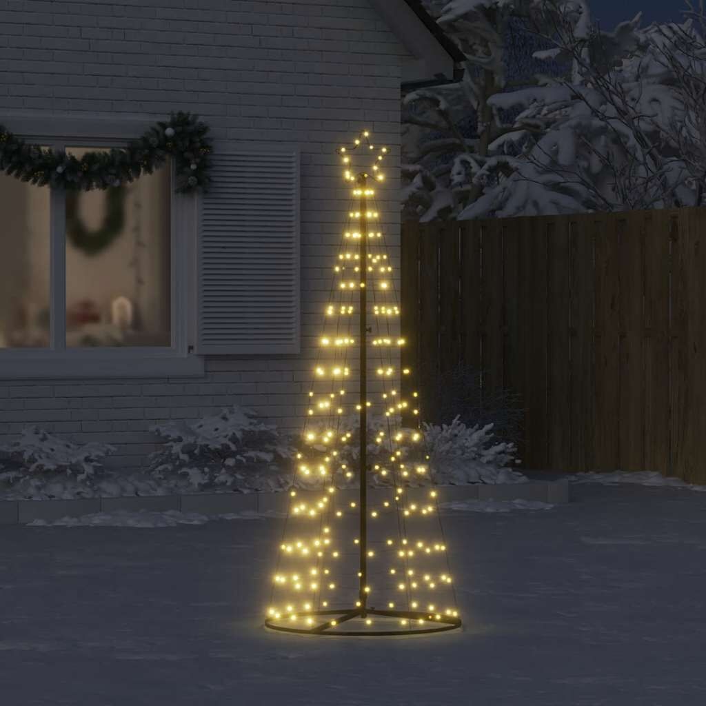 vidaXL LED-kerstboom 200 LEDs warm wit 182 cm