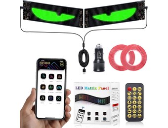 2x LED Duivels Ooglampen Auto - Programmeerbaar & App-Gestuurd (42% Korting)