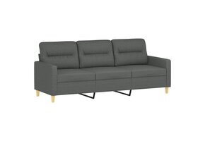 vidaXL Driezitsbank 180 cm stof donkergrijs