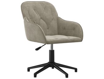 vidaXL Kantoorstoel Fluweel Lichtgrijs 62% Korting