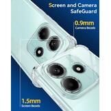 Transparante Siliconen TPU Case met 2 Screenprotectors voor Xiaomi Redmi Note 14 5G