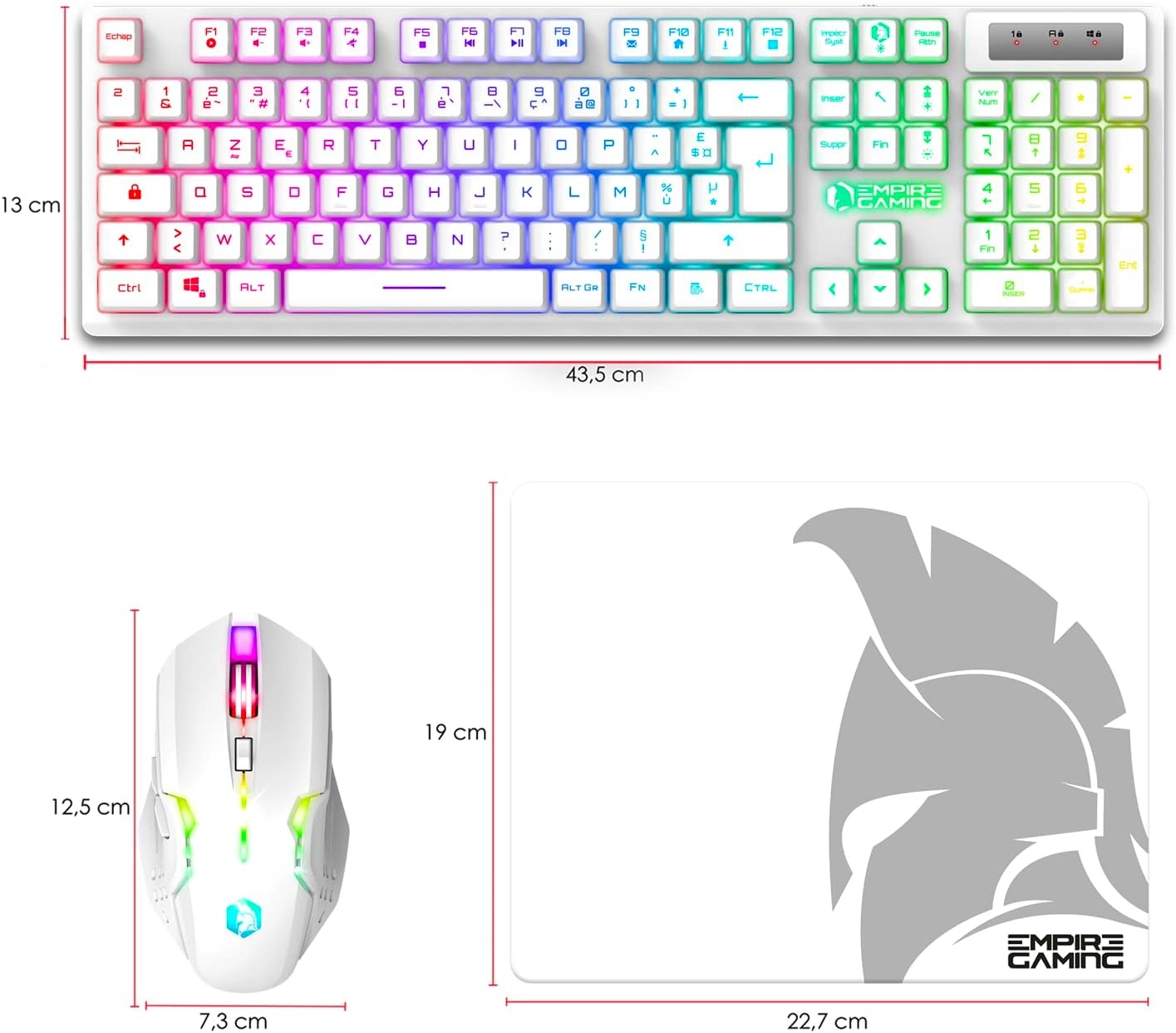 Empire Gaming Armor RF800: Draadloos AZERTY Gaming Toetsenbord & Muis Set (52% Korting)