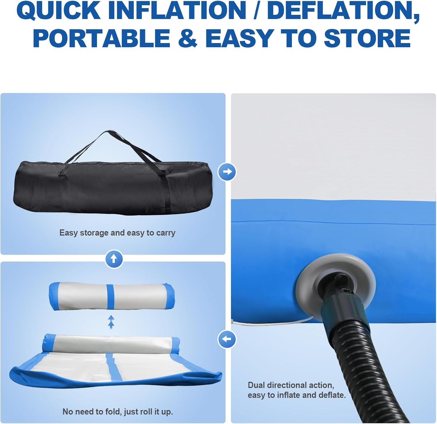 FBSPORT Airtrack Turnmat met Pomp - 49% Korting!