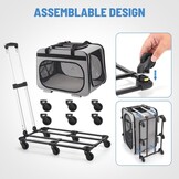 Extra Grote Huisdierendrager met Wielen (Grijs) - 34% Korting!