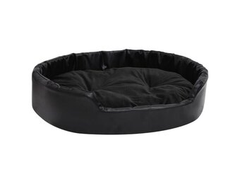 VidaXL Hondenmand Pluche & Kunstleer Zwart 90x79x20 cm - 34% Korting!