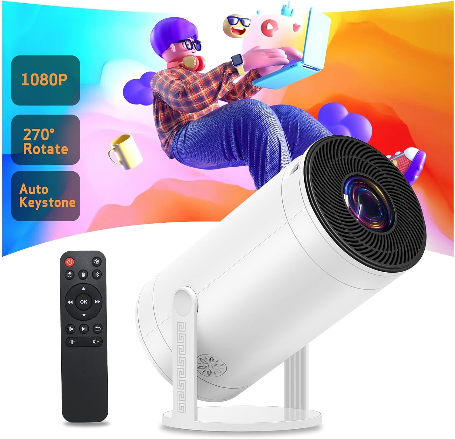 Weelikeit 4K Mini Projector met Luidspreker - 34% Korting!