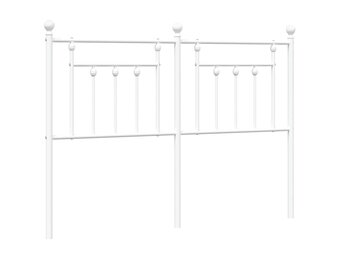 vidaXL Hoofdbord Metaal Wit 135cm - 50% Korting!