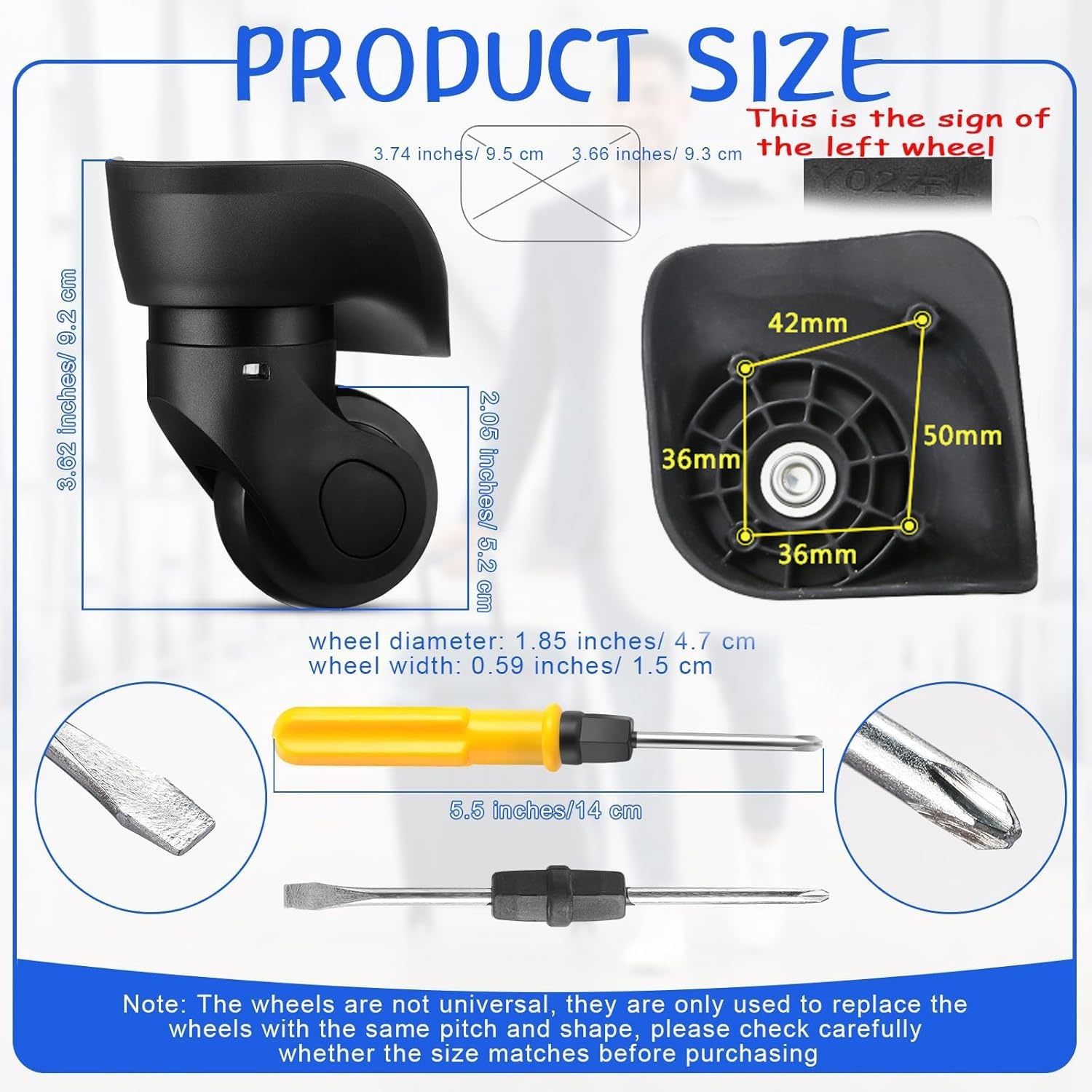 Reservekofferwielen (1 paar) - 31% Korting!