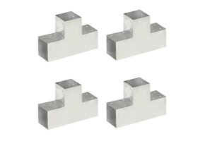vidaXL T-vorm Paalverbindingen (4 stuks) - 34% Korting!