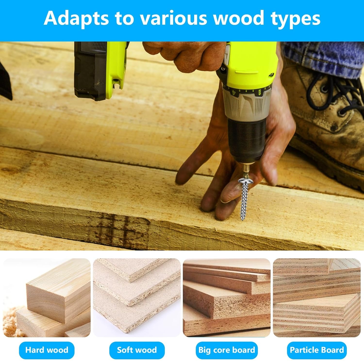 650 stuks M2 M2,5 M3 zelftappende schroeven, kleine houtschroeven, set kruiskopschroeven, houten plaatschroeven, assortiment voor zelfgemaakte reparatie