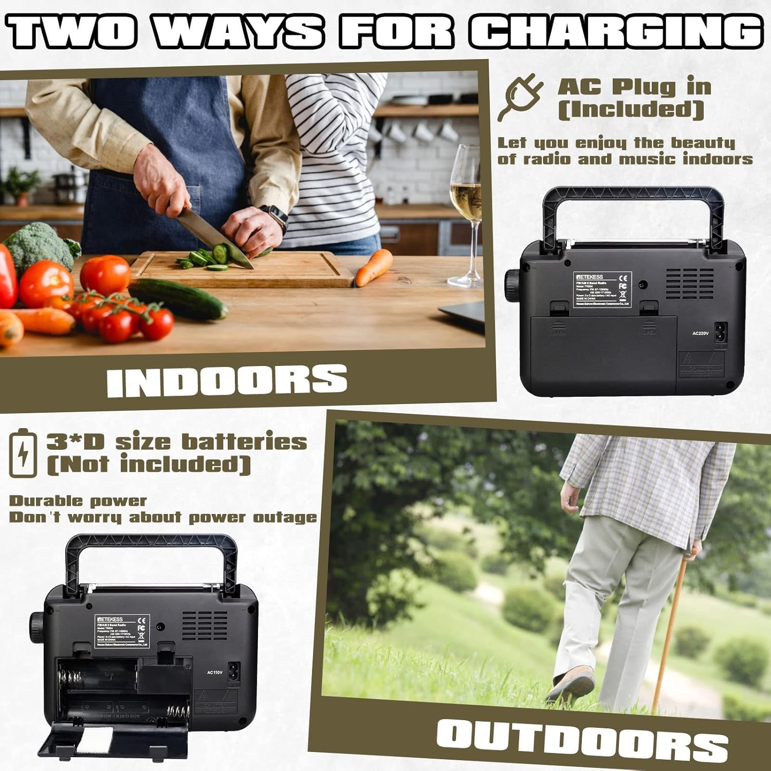 Retekess TR604 FM/AM Radio - 33% Korting!