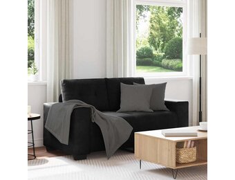 VidaXL Loveseat Bank 120 cm Zwart Fluweel - 35% Korting!